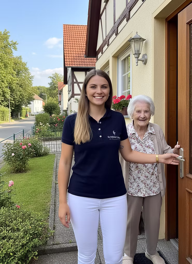 Besuch beim Pflegebedürftigen Kunden
