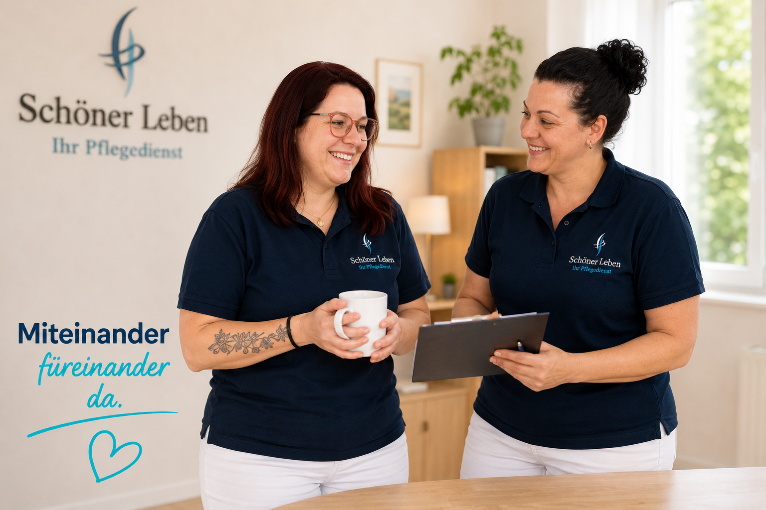 Pflegekraft sichert das Zuhause einer Seniorin zur Sturzprophylaxe