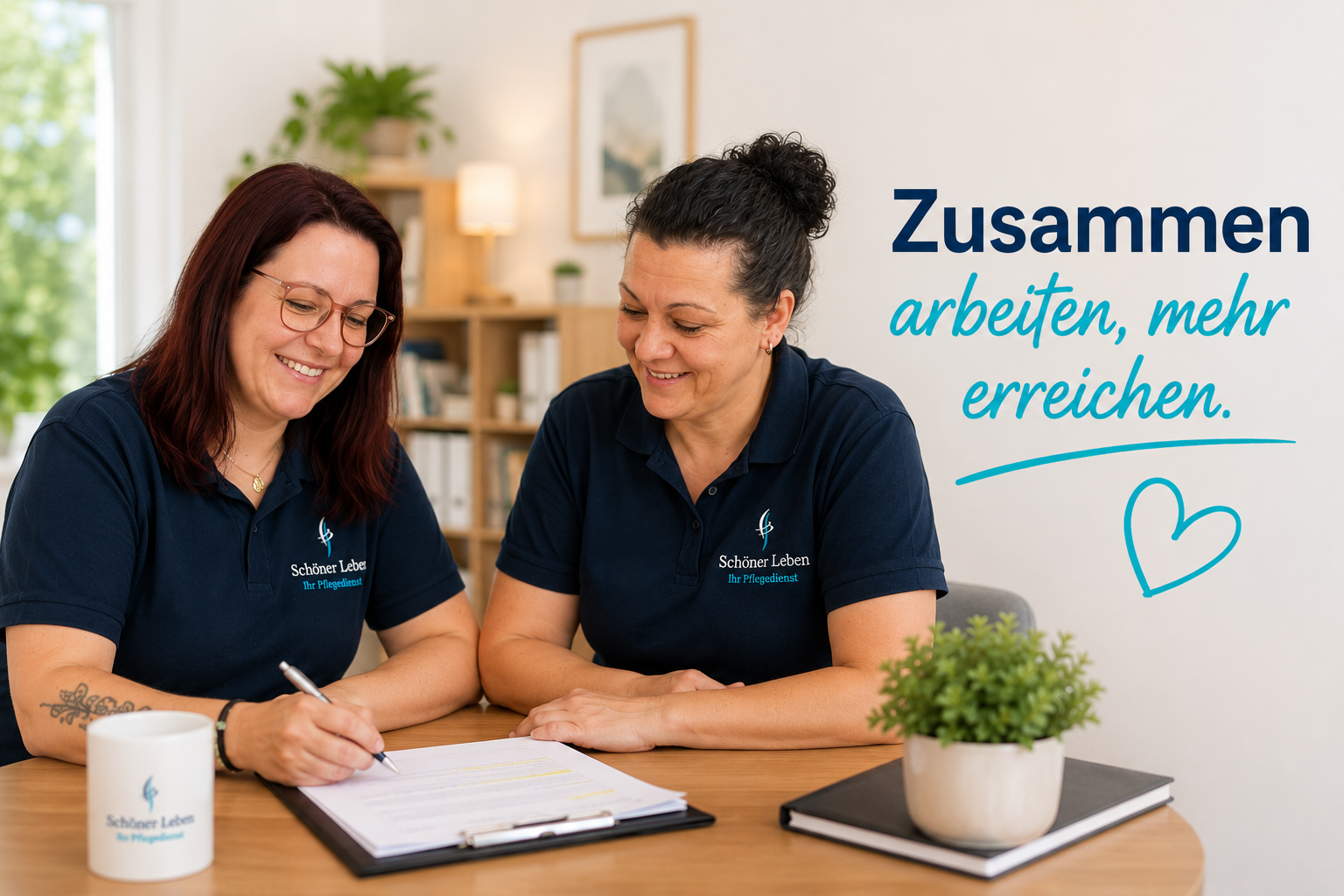 Angehörige sprechen behutsam mit einem Senioren über den Pflegedienst